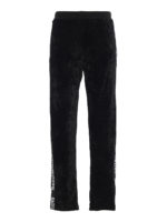 Pantaloni da tuta in velluto con bande logo