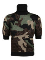 Dolcevita in lana camouflage