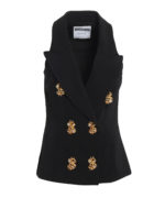 Gilet doppiopetto con bottoni dollar dorati