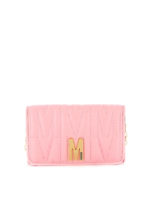 Portafoglio rosa matelasse con logo