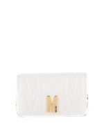 Portafoglio bianco matelasse con logo