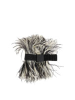 Cintura in tessuto con piume