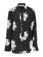 Blusa in misto seta floreale