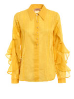 Blusa in mussola con volants