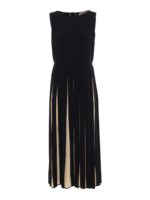 Abito in crepe con gonna plissettata