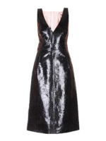 Vestito nero in pelle stampa cocco