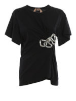 T-shirt con fiocco di cristallo