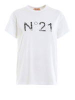 T-shirt con logo nastro adesivo