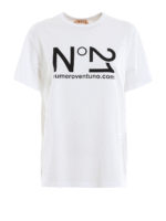 T-shirt con logo effetto velluto