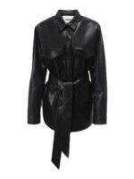 Giacca Artha in finta pelle con cintura