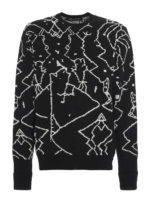 Maglione con intarsi geometrici