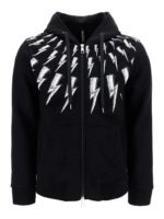 Felpa con cappuccio e stampa saette