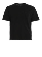 T-shirt nera in jersey con taschino