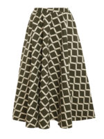 Gonna in cotone in motivo geometrico