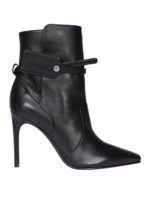 Stivaletti con targhetta in pelle