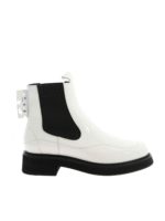 Chelsea bianco con maxi etichetta logo