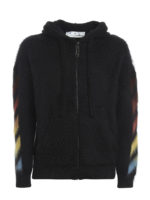 Felpa in mohair con stampa Diag