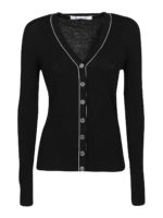 Cardigan in viscosa a costine