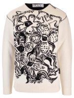 Pullover fiori bianco