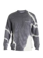 Pullover Tie Dye grigio e bianco