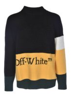 Pullover color block in lana vergine