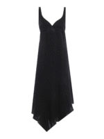 Abito lungo asimmetrico con stampa logo