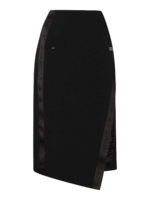 Gonna a vita alta in lana misto viscosa