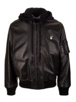 Bomber in pelle Arrow con cappuccio