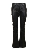 Pantaloni a zampa in pelle