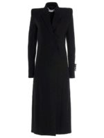 Capotto lungo in misto lana nero