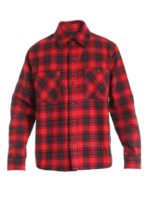 Camicia Stencil motivo check rossa e nera