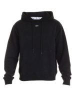 Felpa Stencil con cappuccio nera