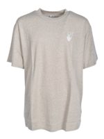 T-shirt grigia melanage con stampa logo