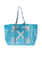 Borsa Tote Arrows azzurro e bianca