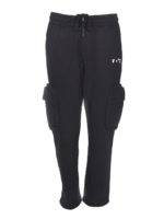 Pantaloni cargo in felpa neri