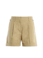 Bermuda beige con risvolti