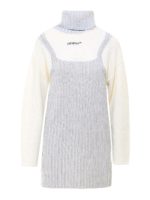 Dolcevita in lana effetto salopette