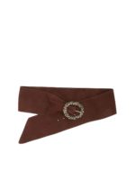 Cintura marrone con fibbia decorata