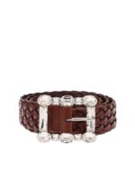 Cintura Masculine marrone con fibbia con stra