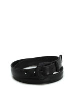 Cintura Bull Soft nera con fibbia lavorata