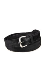 Cintura in pelle testurizzata laserata