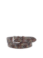 Cintura motivo floreale in pelle