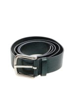 Cintura verde in pelle metallizzata