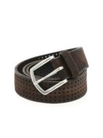 Cintura Hunting in suede spazzolato traforato