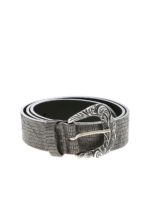 Cintura argento con fibbia intarsiata