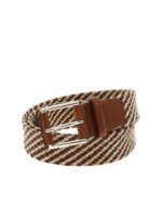 Cintura Square color cuoio e beige