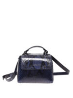 Borsa Sveva Mini in pitone blu