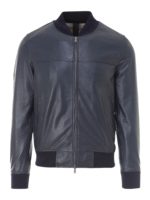 Chaqueta De Cuero - Azul Oscuro