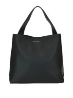 Borsa a spalla Jackie in pelle a grana nera