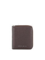 Portafoglio zip around in pelle martellata